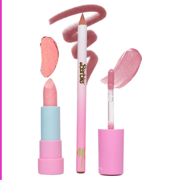 New & Sold Out Barbie x Glamlite “Out of Office” Lip Kit - Picture 2 of 7
